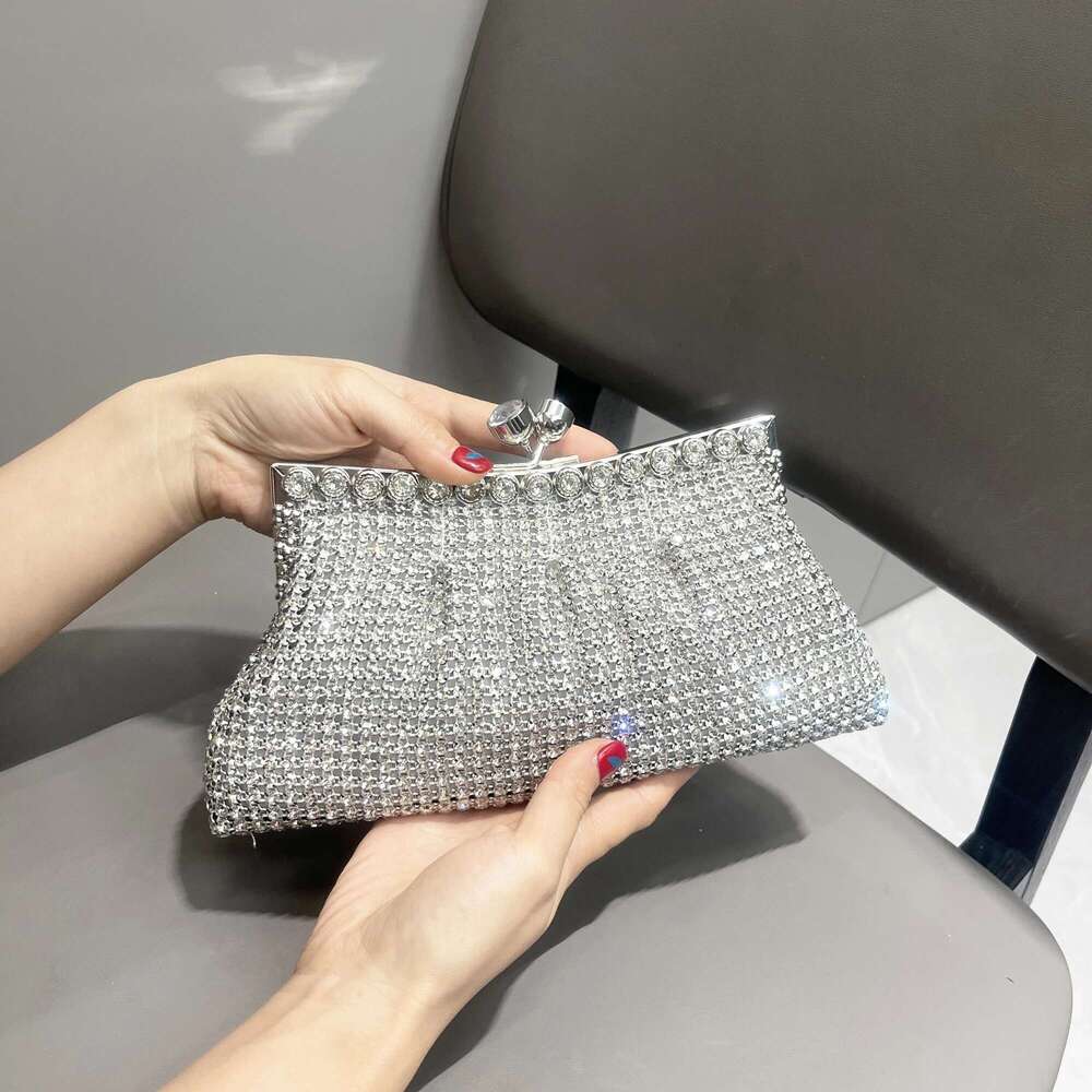 Handle Rhinestones Evening Clutch Bag Purses And Handbag Designer Shiny Crystal Clutch Purse Bucket Bag Shoulder Bags