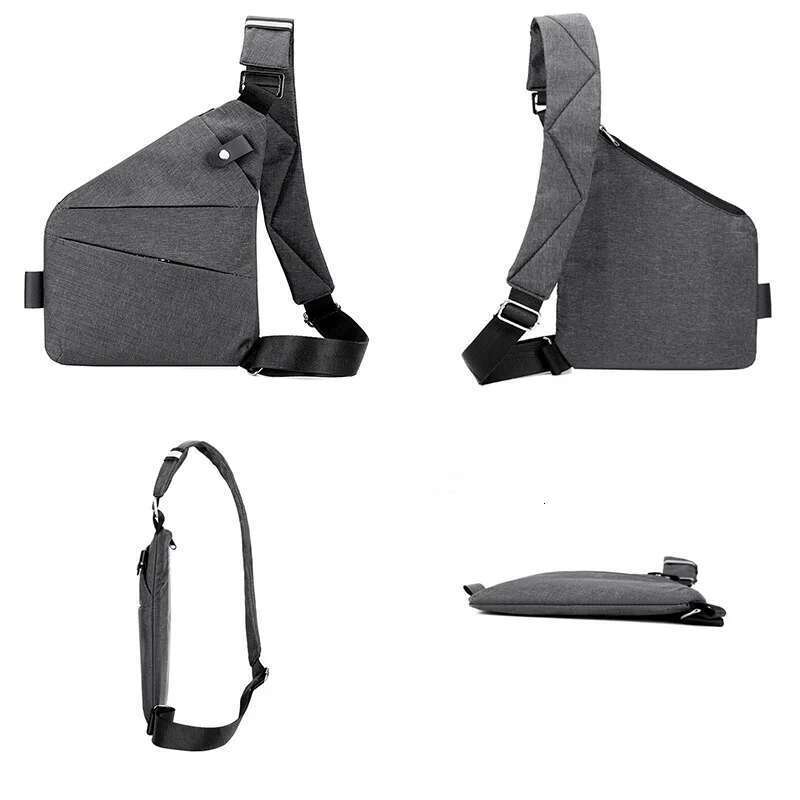 Theft Crossbody Anti Bag, Chest Bags Women Men, Slim Sling Shoulder Bag Anti-theft Design for Travel, Sport, Work , Men, -theft Travel, Sport,