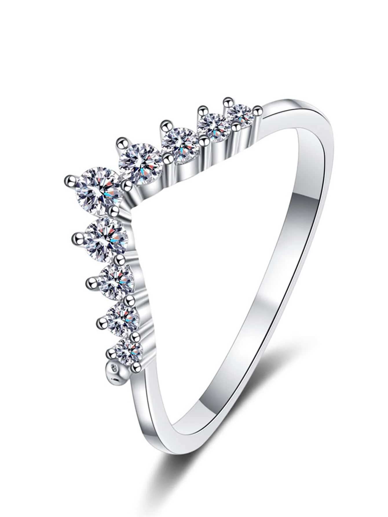 S925 Sterling Silver Little Princ Crown Diamond Ring Simple Sen Series Little Fresh Fine Wedding Engagement Birtay GiftXJ250514