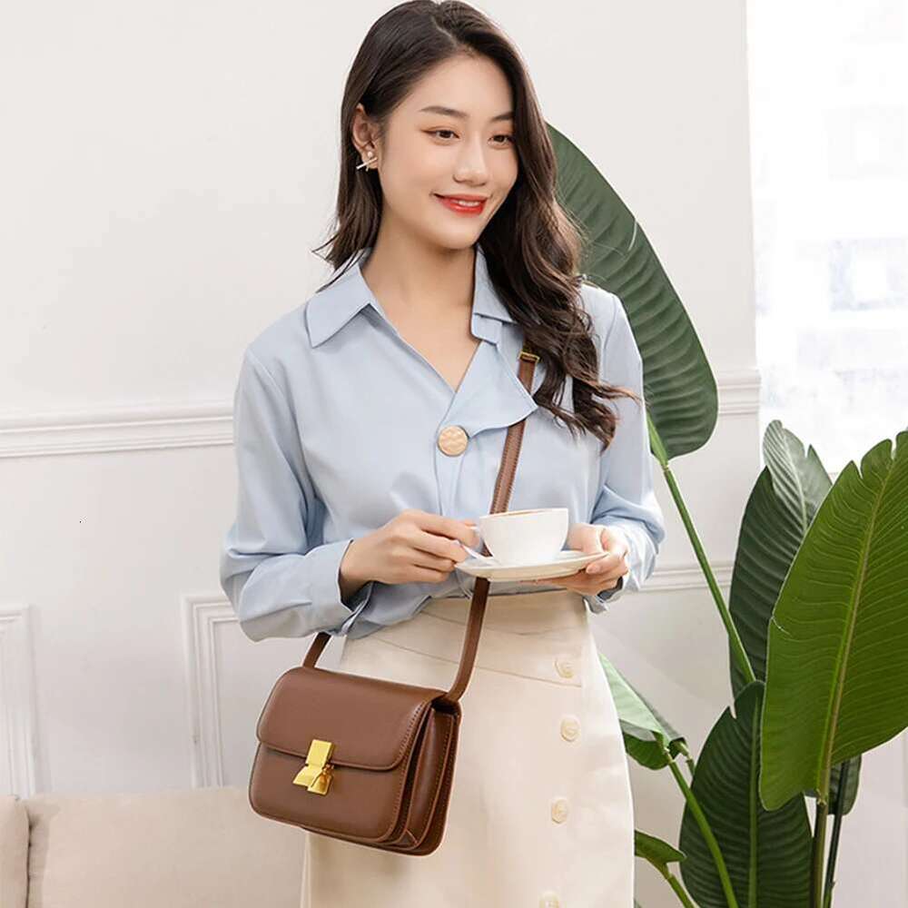 Women Summer Shoulder Crossbody Armpit Genuine Leather Ladies Messenger Female Small Square Bag Clutch Bags Handbag