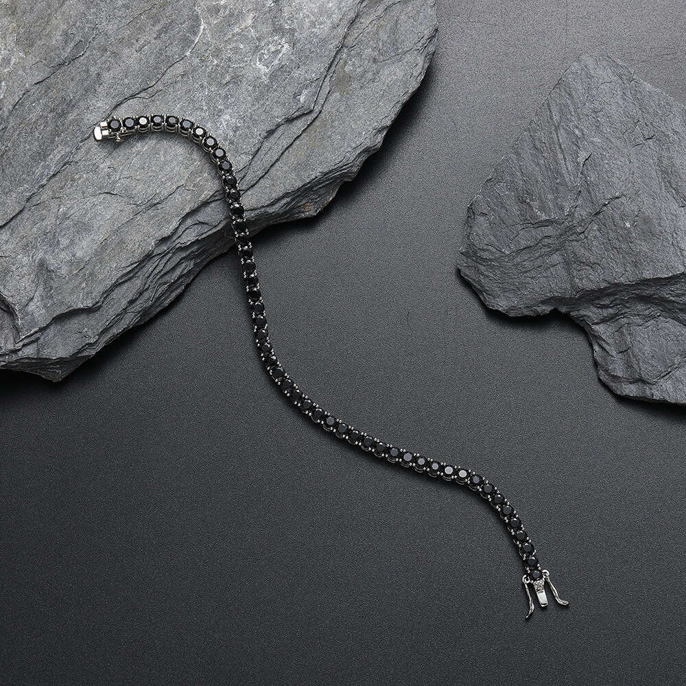 Hip Hop Jewelry Bracelet 3mm 4mm5mm Copper Inlaid Zircon Black Tennis Chain Newly Popular