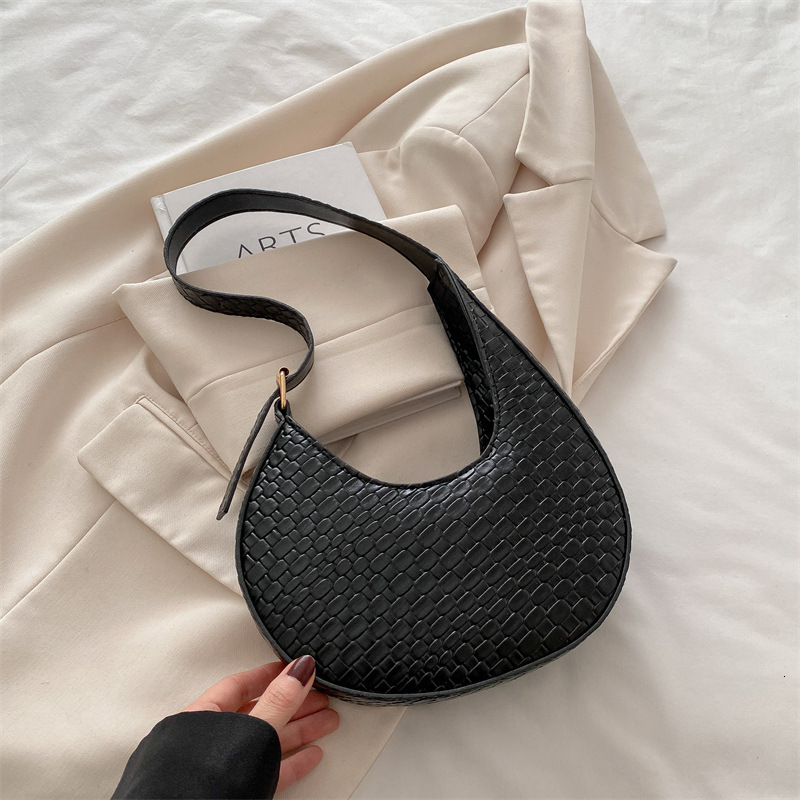 Elegant Simple New Free Luxury Bag Delivery Designer Bag Woven Pattern Handbag For Women In 2025 Versatile Stylish Crescent Bag Fashionable And Popula