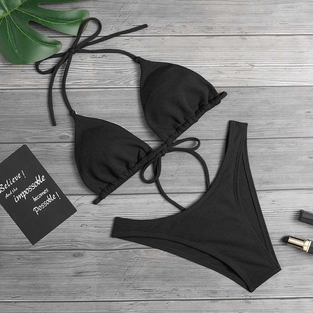 Monochrome Sexy Women's Bikini Beach Suit Bathrobe Swimwear