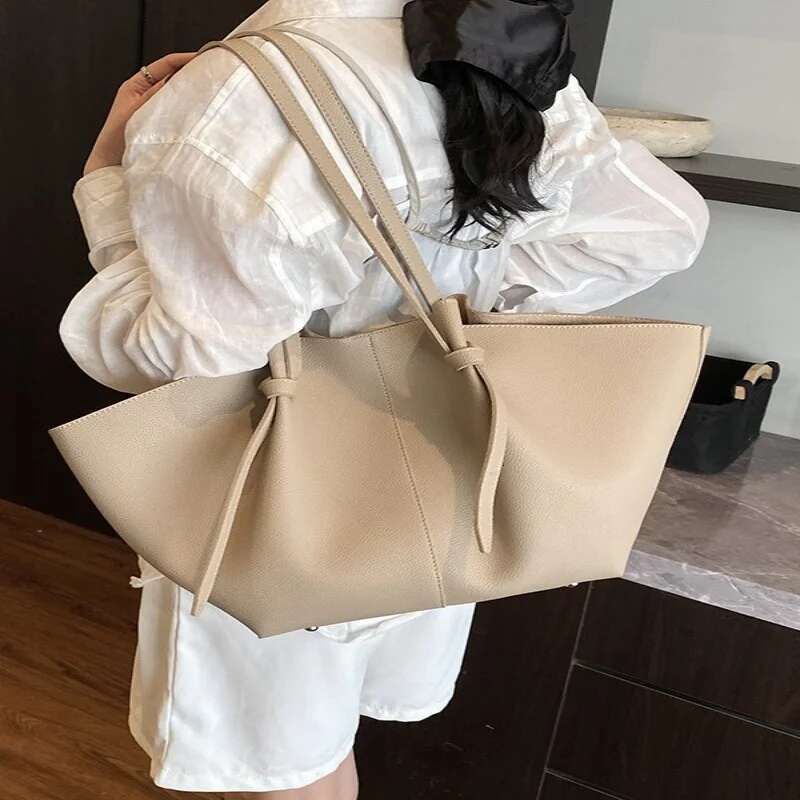 Fashion Shoulder Bags For Women Soft PU Leather 2-In-1 Big Capacity Shopper Tote Set 2025 Designer Handbags