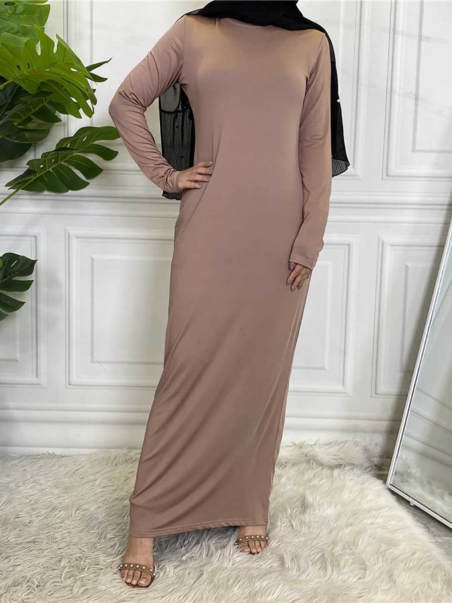 Modest Abaya Femme Casual Vestido Turtle Neck Hijab Inner Dress Muslim For Women Maxi Robe Caftan Turkey Kaftan Islamic Clothing X250514