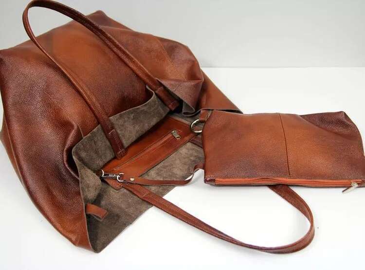 2023 Soft Pu Leather Hand Big Tote Retro Lady Shopper Purses Casual Over Large Women Shoulder Bags Designer Handbags