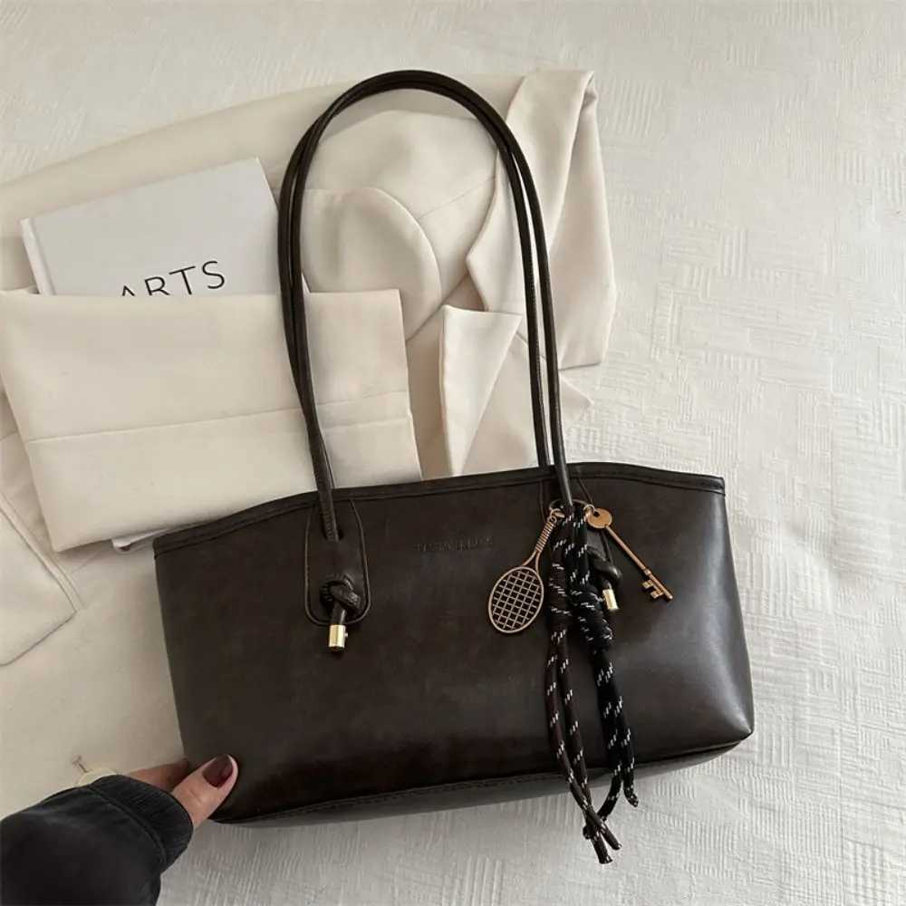 Y2K Trend PU Leather Work Shoder Bag Solid Color Simple Women Crossbody Bag Large Capacity Cmuting Bag Women Z250514