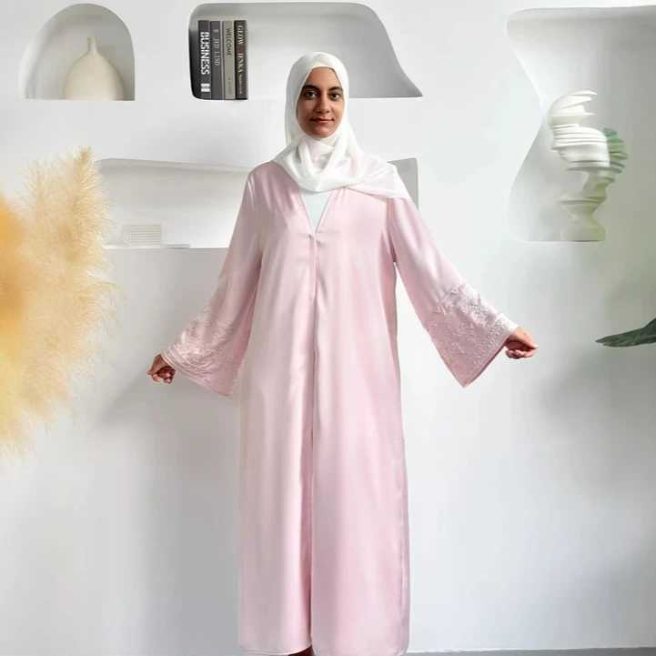 Eid Muslim Women Dresses Jalabiya Beading Cardigan Robe Ramadan Morocco Dubai Open Abayas Kaftan Islam 2025 Modest Vestidos X250514