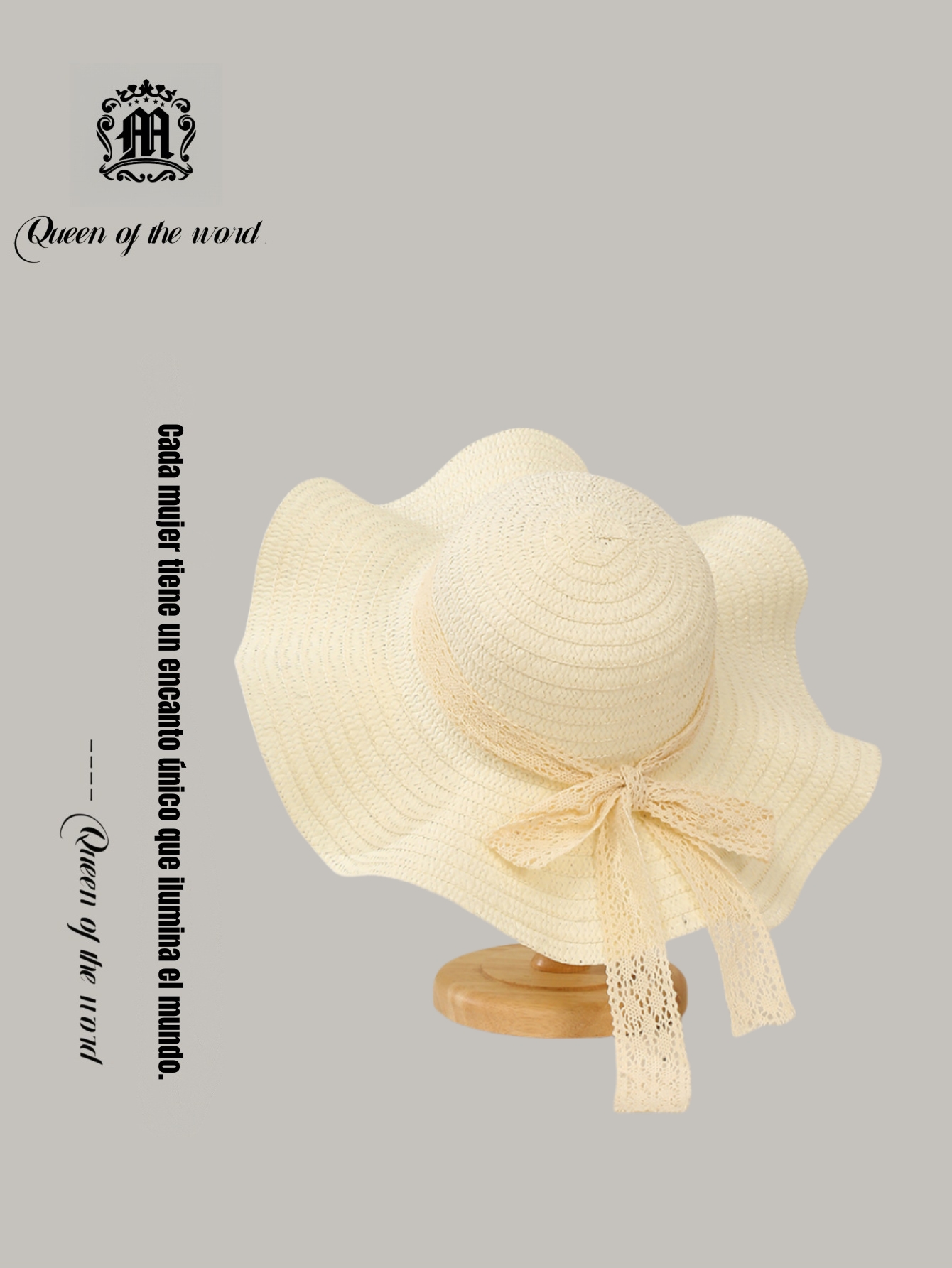 queen of the word 2 Women's sweet straw hat Women's small fresh lace sun hat bow sun hat seaside beach hat