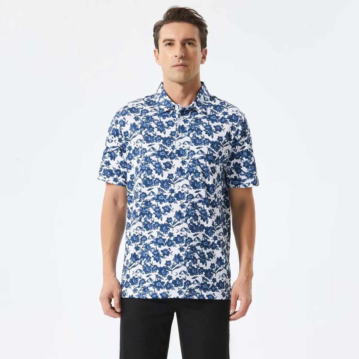 Mens Polo shirt Golf Shirts for Men Dry Fit Performance Print Short Sleeve Moisture Wicking Golf Polo Shirts Polos shirts tshirt Casual tops summer cl