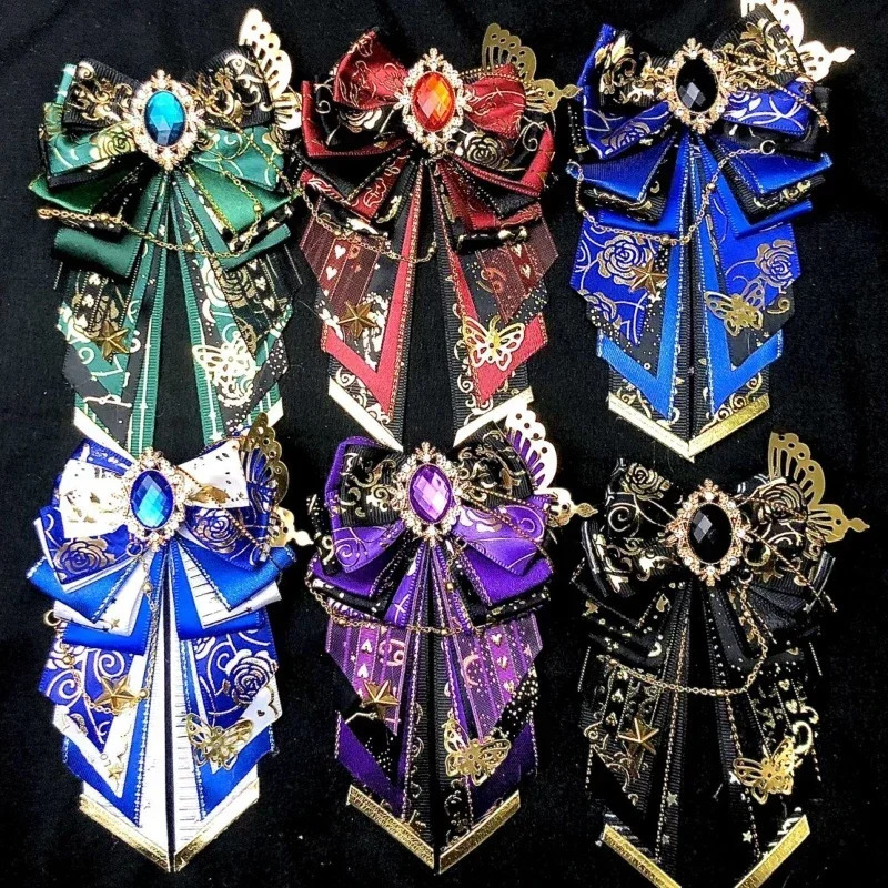 Lolita Bowtie Womens High-end Brooch Cosplay Anime Role-playing Set Shirt Dress Accessories Handmade Collar Flowers 250514