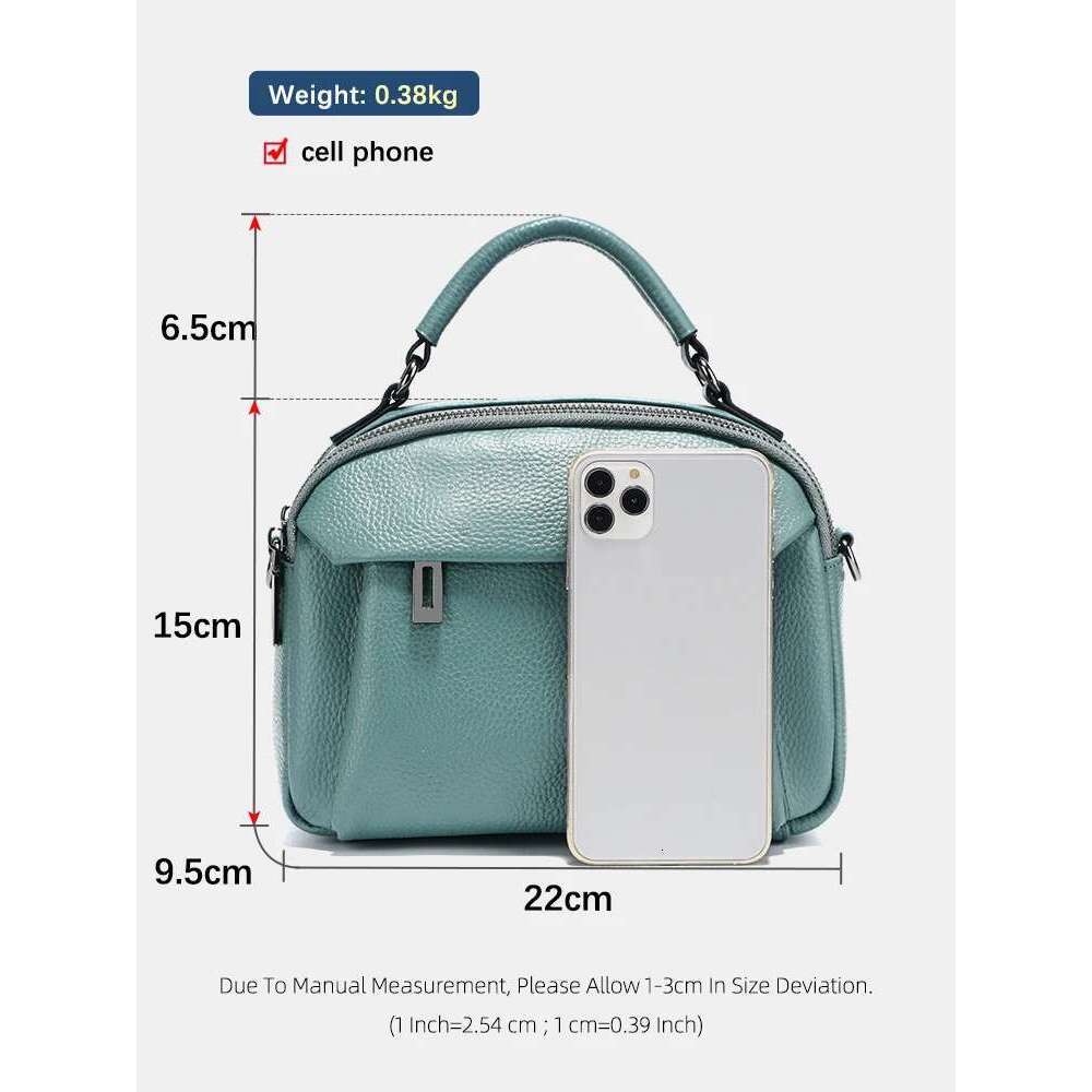 Zency 2025 New Genuine Leather Women's Shoulder Simple Cowhide Ladies Handbag Satchel Bag Female Commuter Shopping Daily Bag