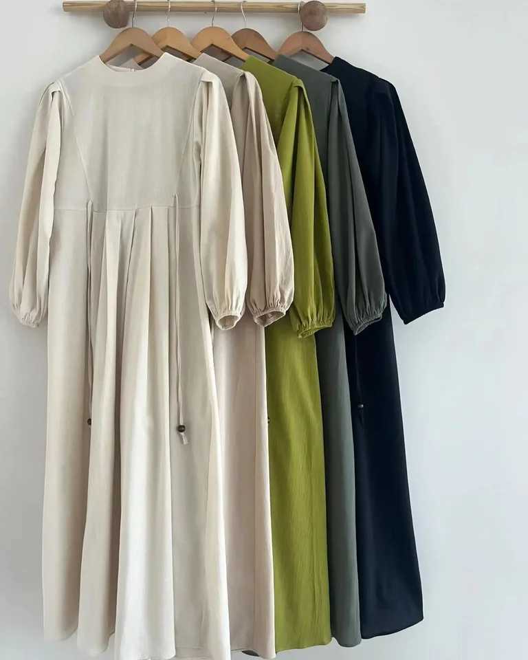 Eid Muslim Abaya Dress Women Modest Kaftan Jalabiya Lace Up Ramadan Morocco Dubai Abayas Islam Vestidos Arab Long Robe Dresses X250514