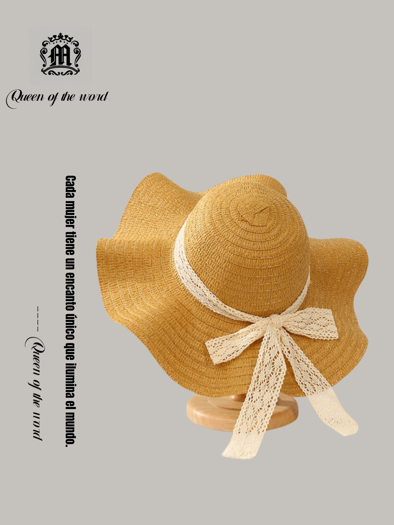 queen of the word 2 Women's sweet straw hat Women's small fresh lace sun hat bow sun hat seaside beach hat