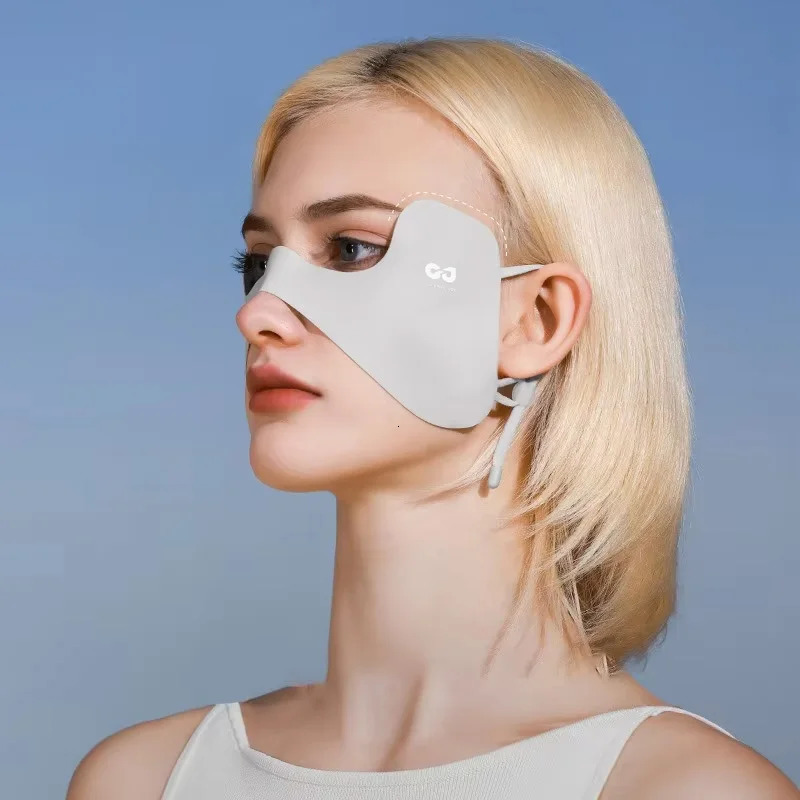 Summer Eye Protection Sunscreen Mask Outdoor Golf Cycling Anti-UV Eye Patches Breathable Adjustable Ice Silk Butterfly Mask 250514