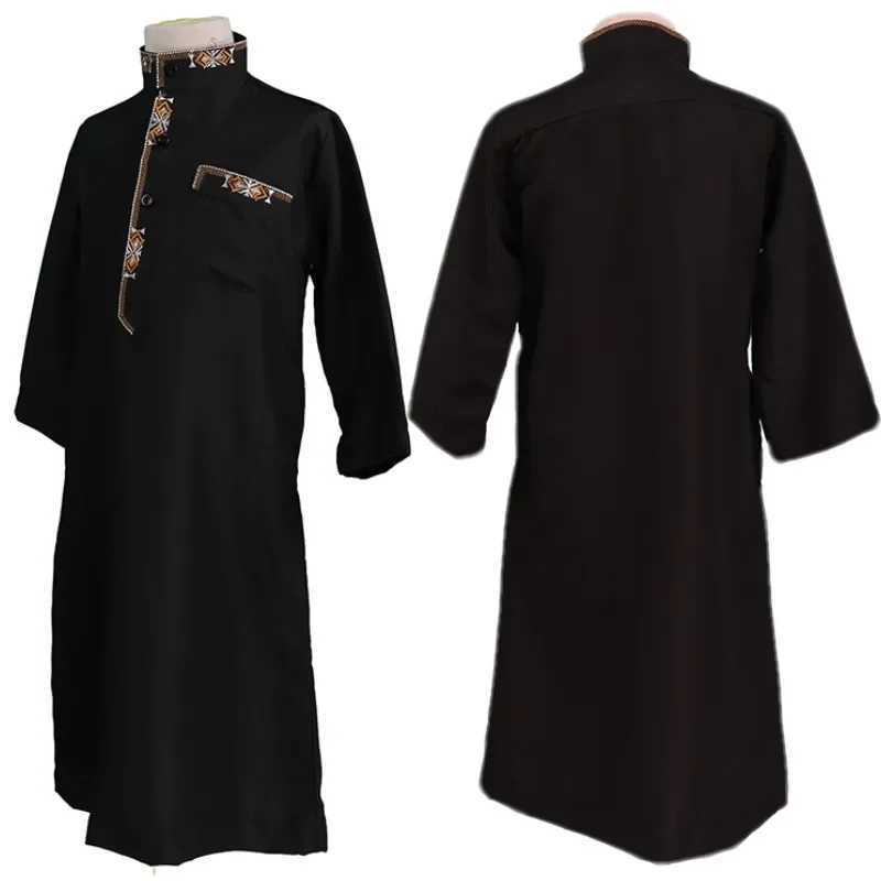 Ramadan Eid Muslim Kids Embroidery Robe Jubba Thobe Islamic Arab Boys Kaftan Children Abaya Traditional Clothes Turkey X250514