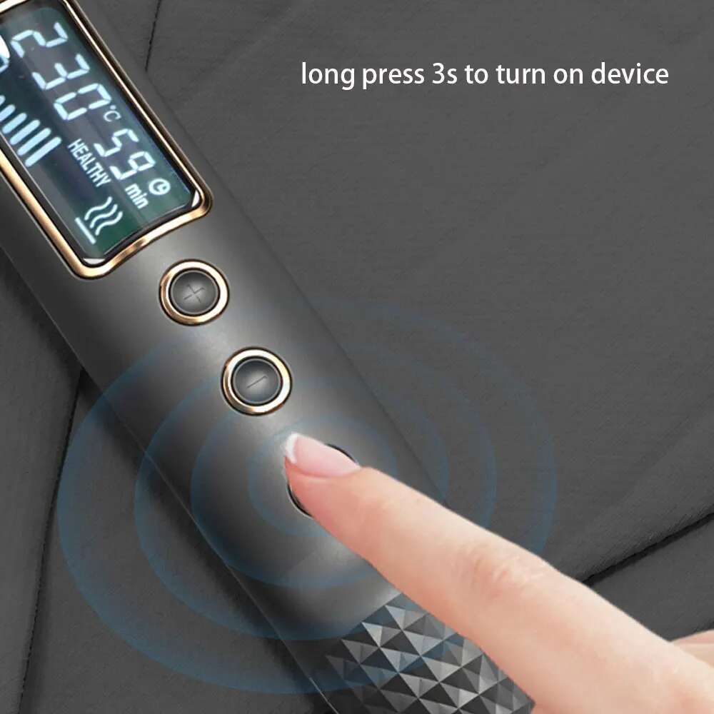 Heated Ceramic Tourmaline Ionic Volumizing Brush Quick Heating Hair Straightener Dual Voltage Travel Curling Iron