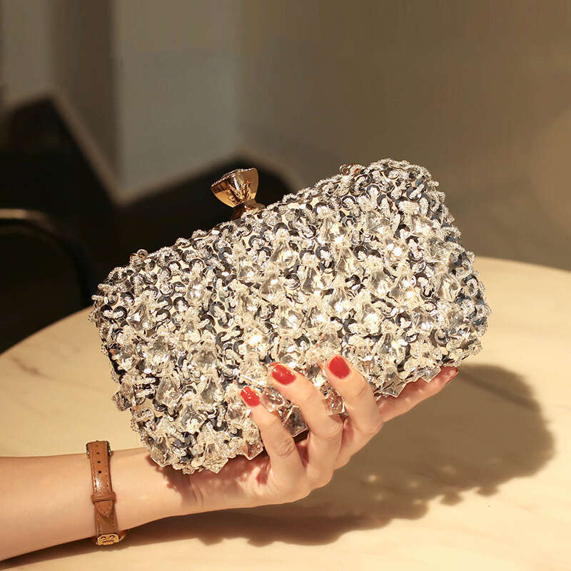 European American fashion unique design hot selling pure handmade bead handbag, socialite dress dinner women's banquet versatile evening bag, 202