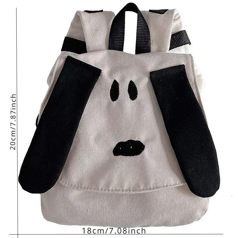 Backpack Cartoon Cute Dog Boy Girl Small Schoolbag Fashion Baby Contrast Color Canvas Travel Bag 250514