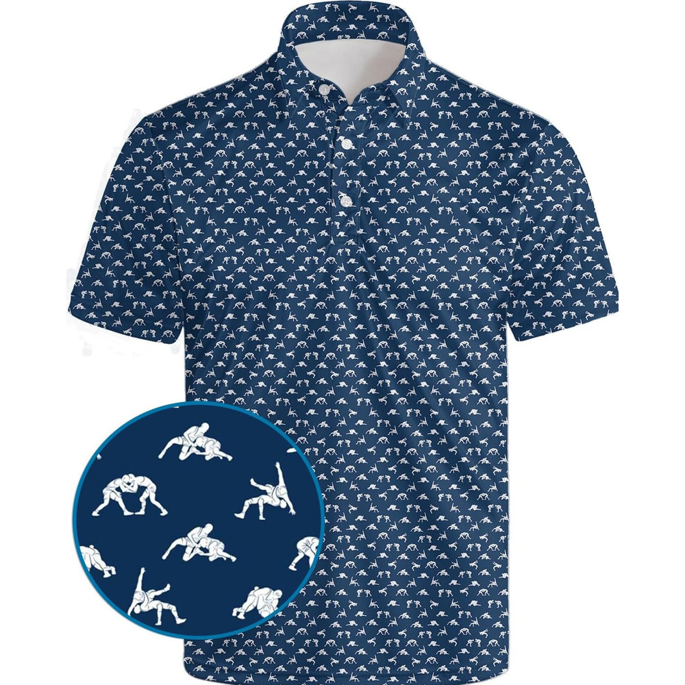 Mens Polo shirt Golf Shirts for Men Funny Golf Polo Shirts Moisture Wicking Performance Golf Outfits Polos shirts tshirt Casual tops summer clothes