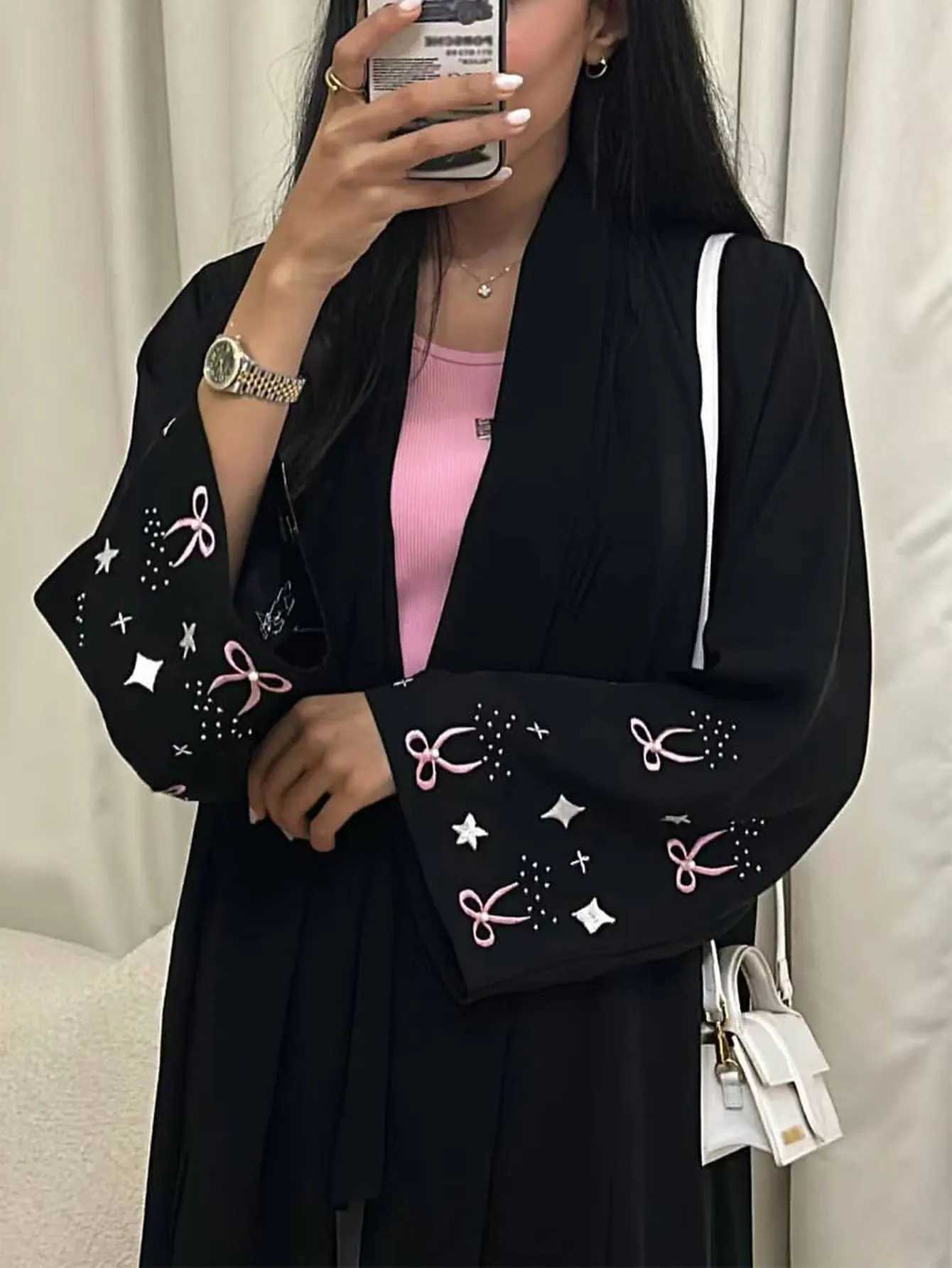 2025 Muslim Abaya Dress for Women Embroidery Cardigan Jalabiya Eid Ramadan Robe Morocco Dubai Abayas Kaftan Islam Arab Vestidos X2505141