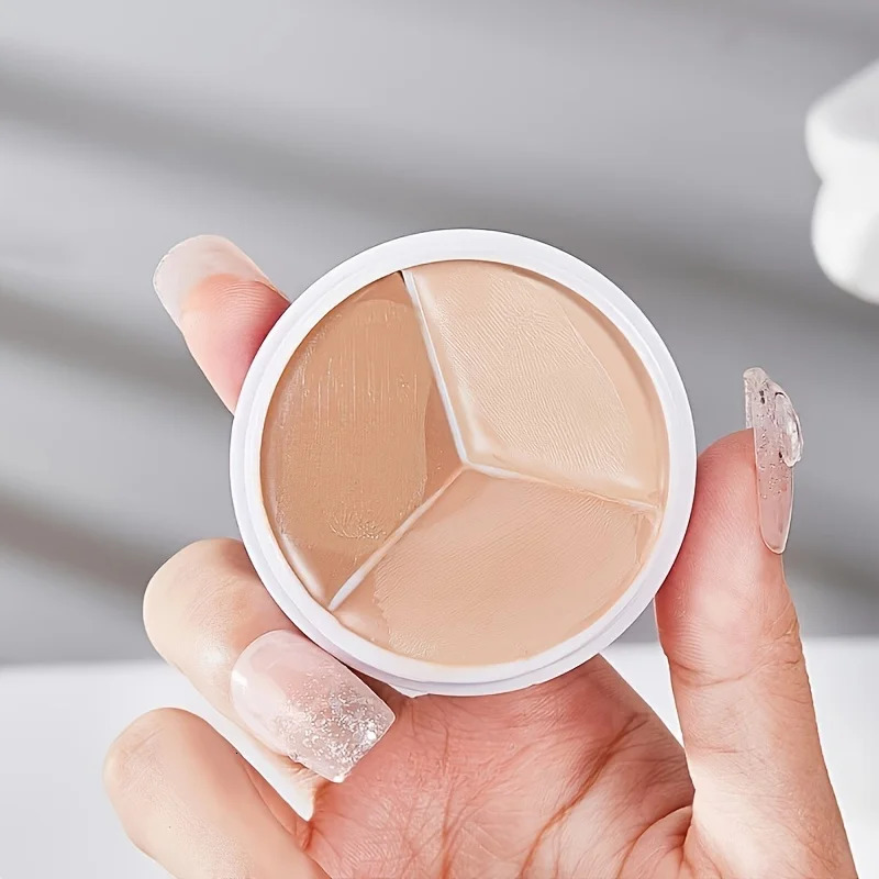 1pc Contour Concealer Palette 3-Colors Full Coverage For Spot Dark Circles Concealer Cream Makeup Cosmetics 250512
