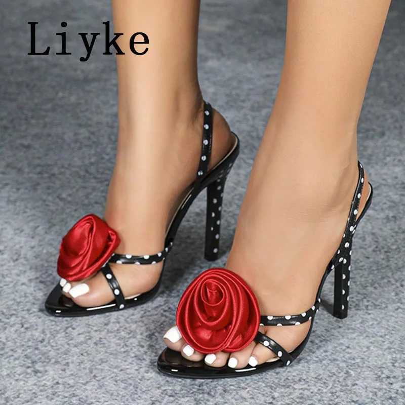 Similar Sexy Slip On Back Strap Sandals Ladies Rose Flowers Narrow Band Open Toe Gladiator High Heels Summer Shoes Women Size 43 W250514