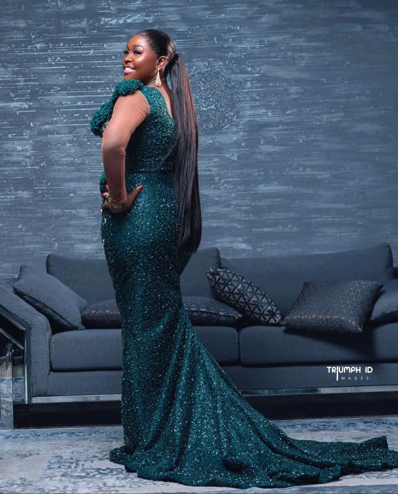 Dark Green Mermaid Plus Size Prom Dresses 2025 Sequined Crystals Tiers Evening Formal Party Second Birthday Engagement Gowns Dress For Special Occasio