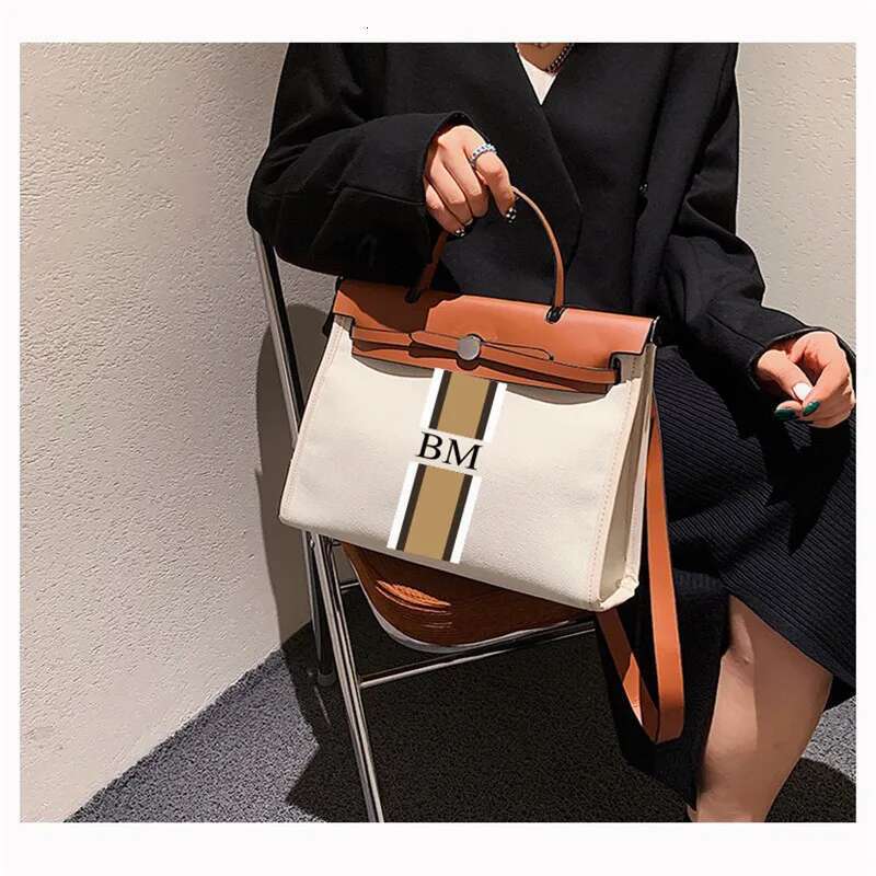 Personalized Tote With Customised Stripe Initials, Shoulder Bag, Holiday Handbag, Bridesmaid Proposal Bag