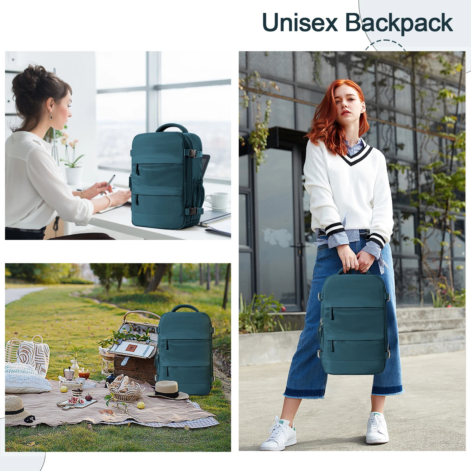 Women Men Hand Luggage Backpack Business Laptop Bag College Travel Waterproof Carry on Cabin School 250514