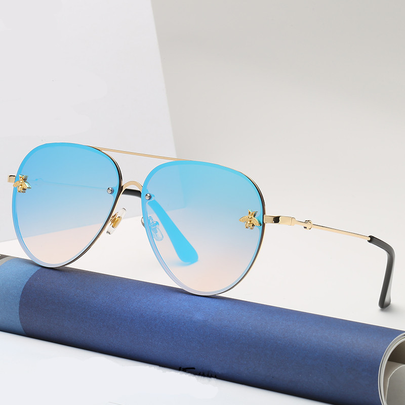 Designer Sunglasses For Women Men Fashion Metal Sunglasses Luxury Polarized Lens Goggle Pilot PC Frame Oversized UV400 Eyewear Luxury Style Sunglasses