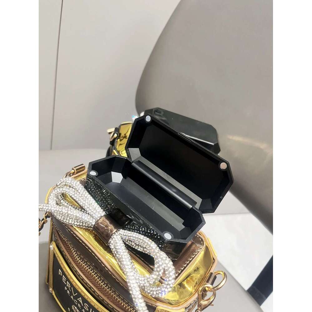 Purses And Totebag Designer Shiny Rhinestones Shoulder Bags Evening Clutch Bag Perfume Bottle Shape Bag
