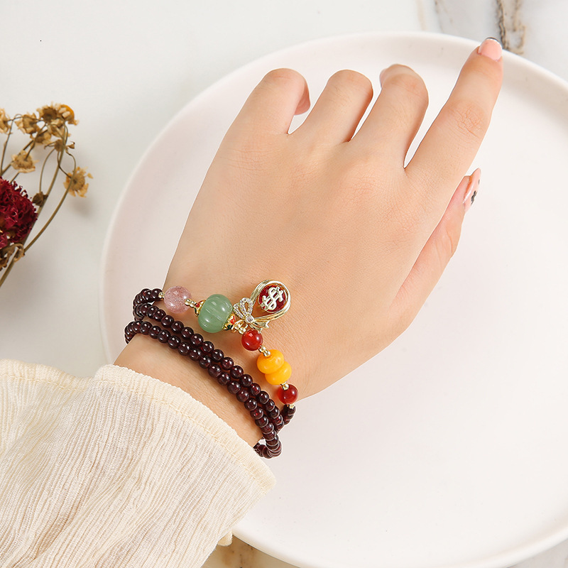 New Garnet Women with Multi Loop Bracelet Design, Agate Copper Pick Birthday Gift for Girlfriend and Best Friend