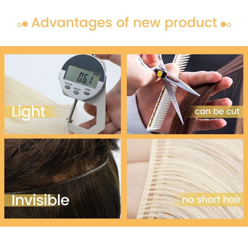 Genius Wefts Elegant Double Drawn Russian Invisible Wefts for Lush Volume & Length
