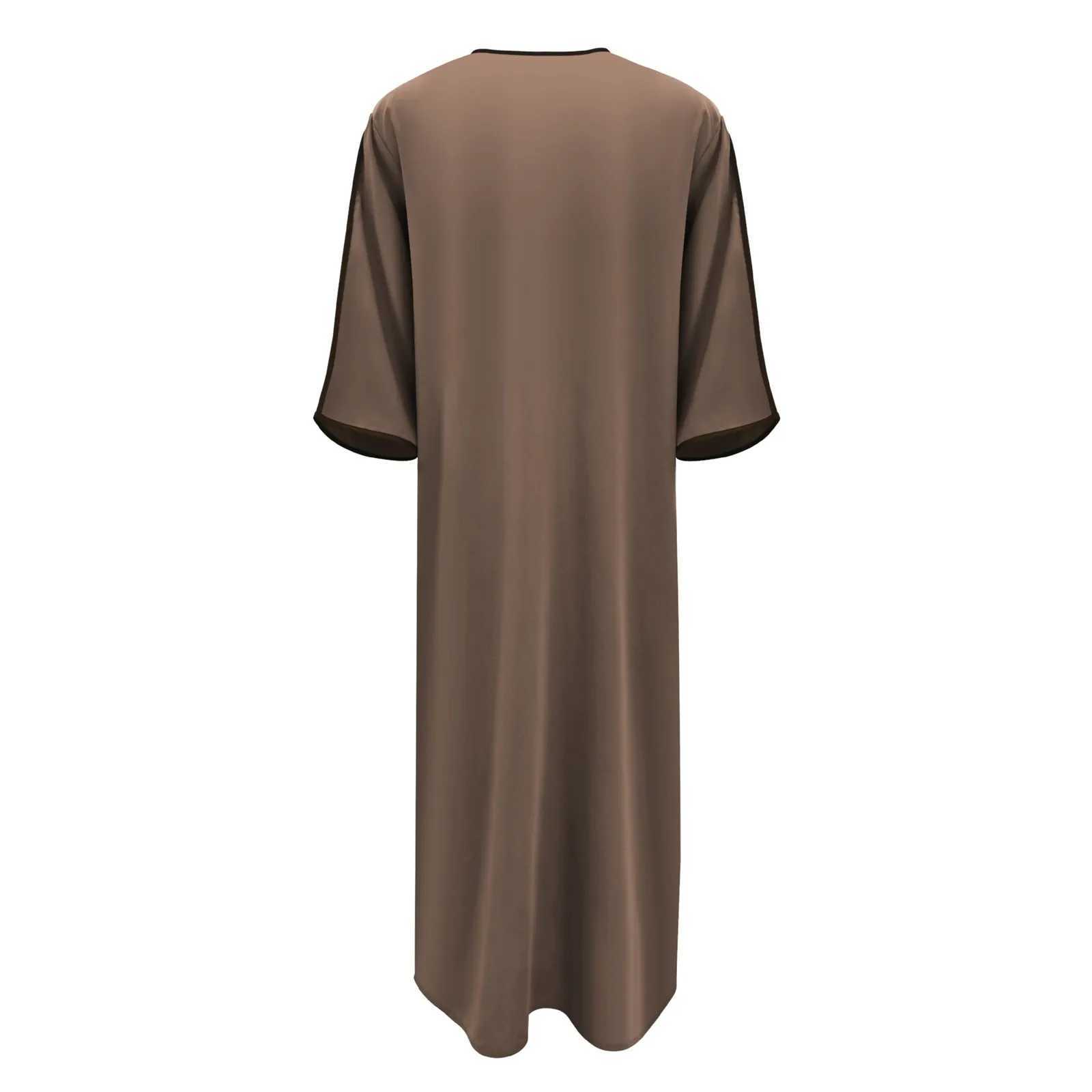 Kameez Dubai Muslim ManS Clothing Abaya Arabic Cotton Jubba Thobe Qamis Man Islam Thobe Ramadan Moroccan Kaftan Muslim Outfit X2505141
