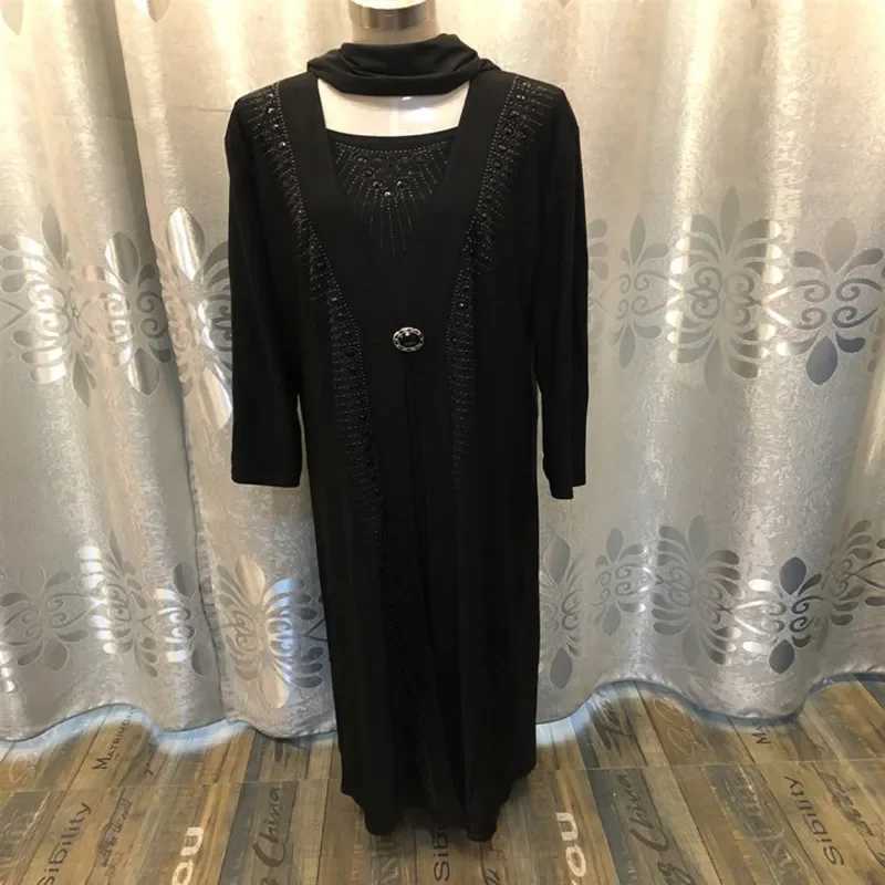 Islamic Abaya Kaftan Dubai Arabic Muslim Hijab Dress Caftan Marocain Eid DressRamadan Elbise Robe Femme Rhinestone Gowns X250514