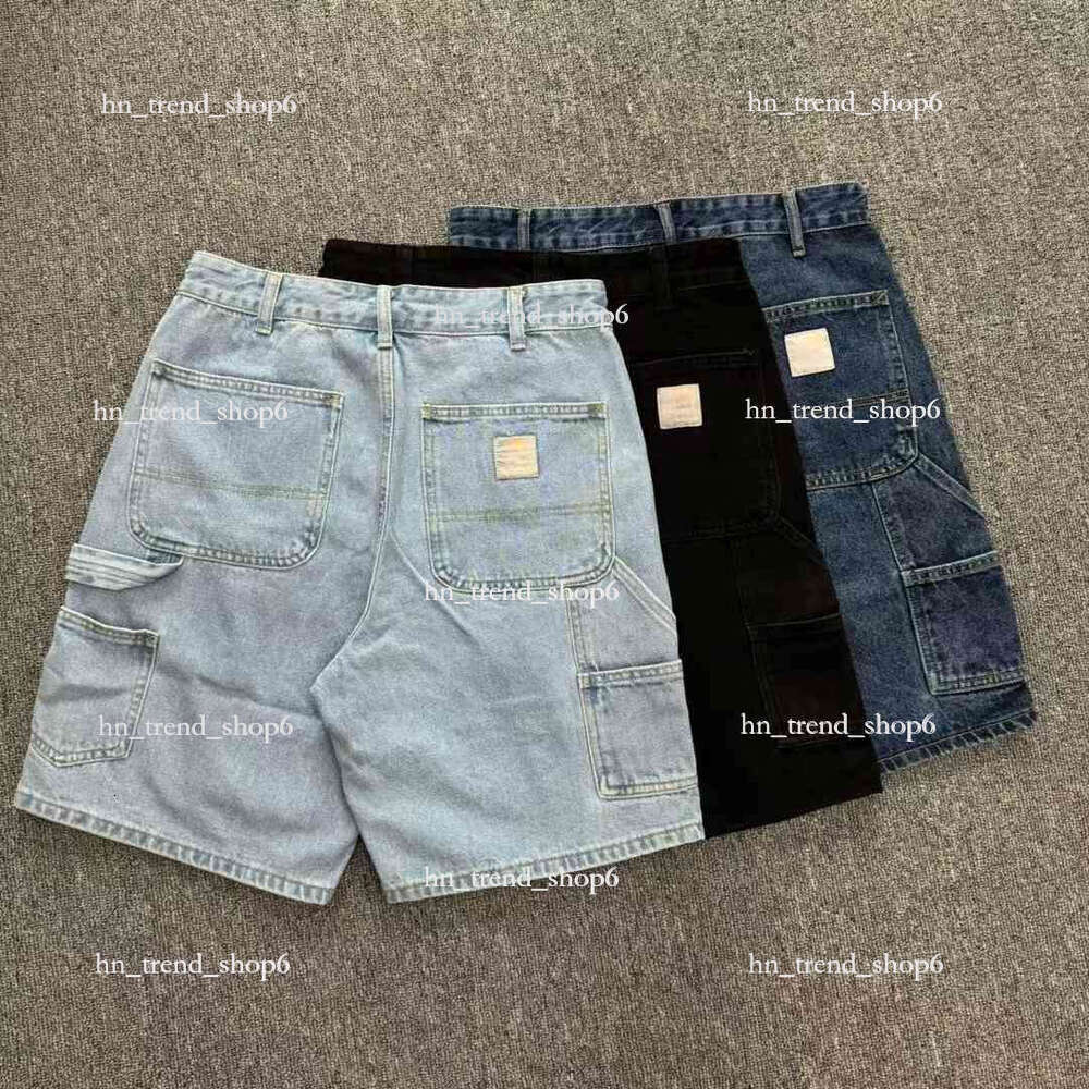 carharttshorts Men's Jeans Shorts Shorts Hip Hop Pocket Loose Denim Athletic Shorts Men's Women's Summer New Harajuku Men's Basket
