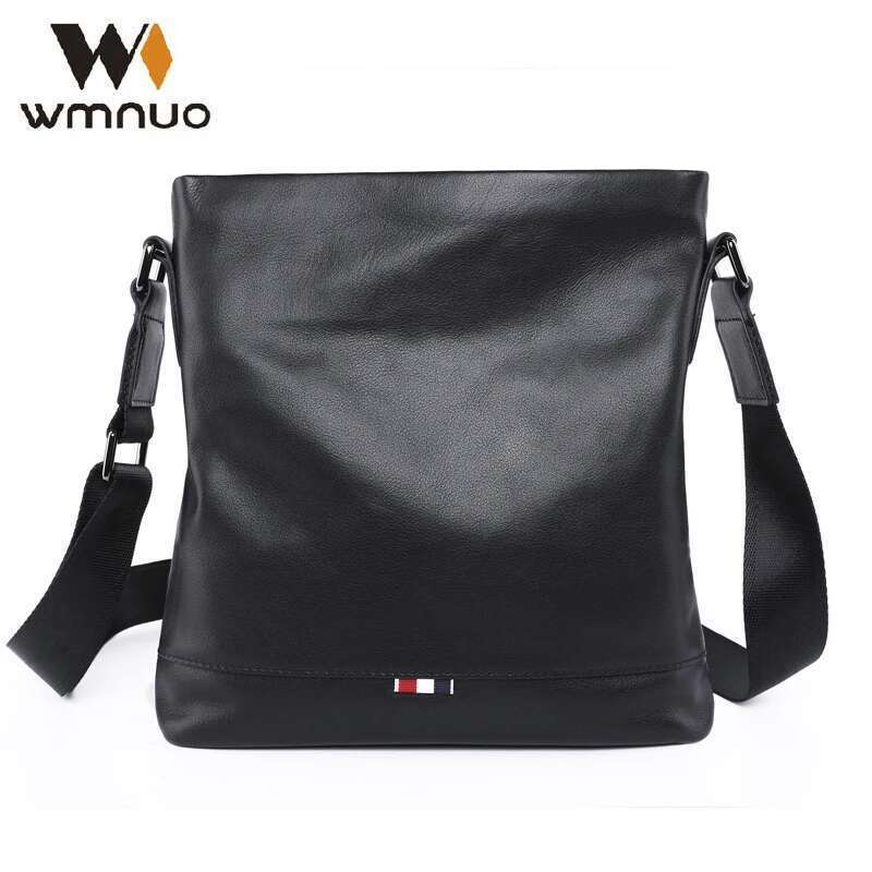 Wmnuo 2025 New Shoulder Men Solid Genuine Male Handbag Soft Cowhid Leather Crossbody Fashion Business Bag Hot