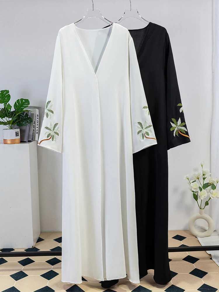 Dubai Modest Women Open Kimono Abaya Dress Women Muslim Long Coat Ka Eid Ramadan Arab Robe Caftan Islam Clothing Femme Gown X250514