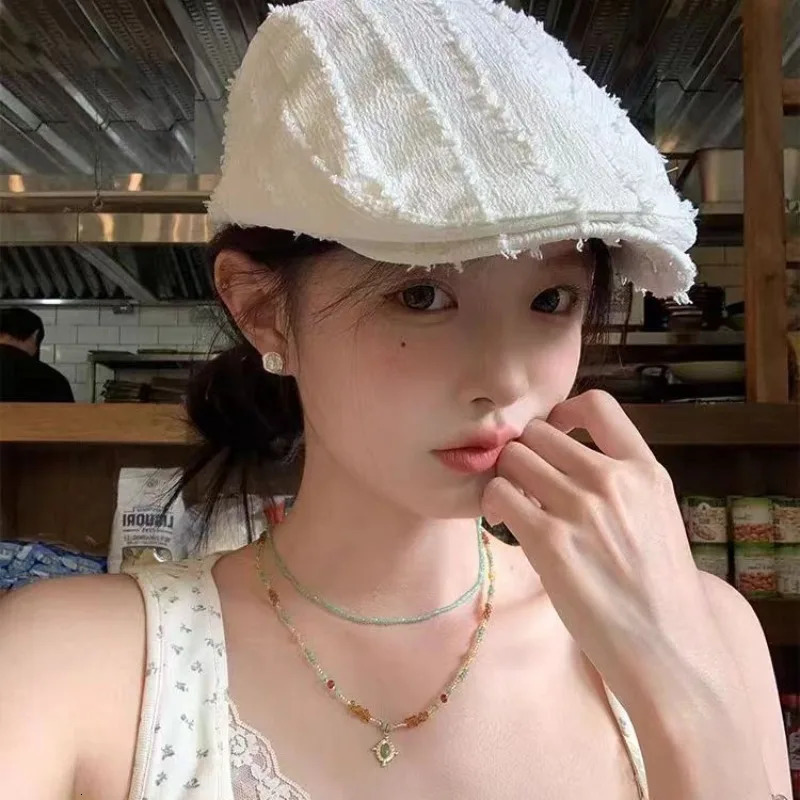 Fashion Unisex Solid Color Fabric Beret Cap For Women Japanese Style Painters Hat All Matched Autumn Retro Hat Female Gift 250514