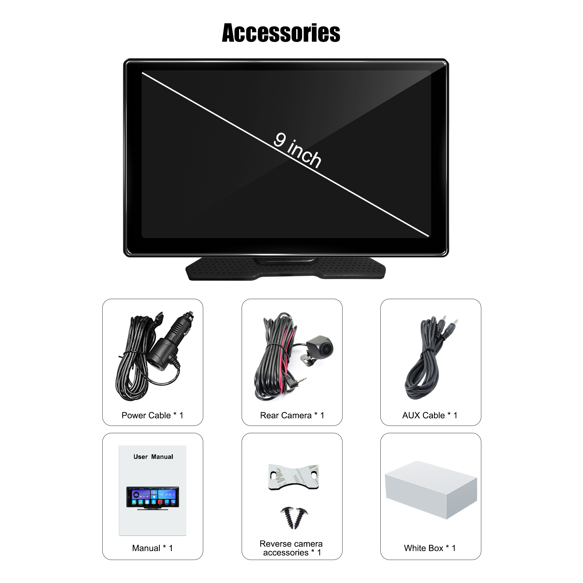 BY-CS91 9" In-Car Smart Display Wireless CarPlay/Android Auto Apple Screen Mirroring navigation multimedia car screen manufacturer supplier OEM