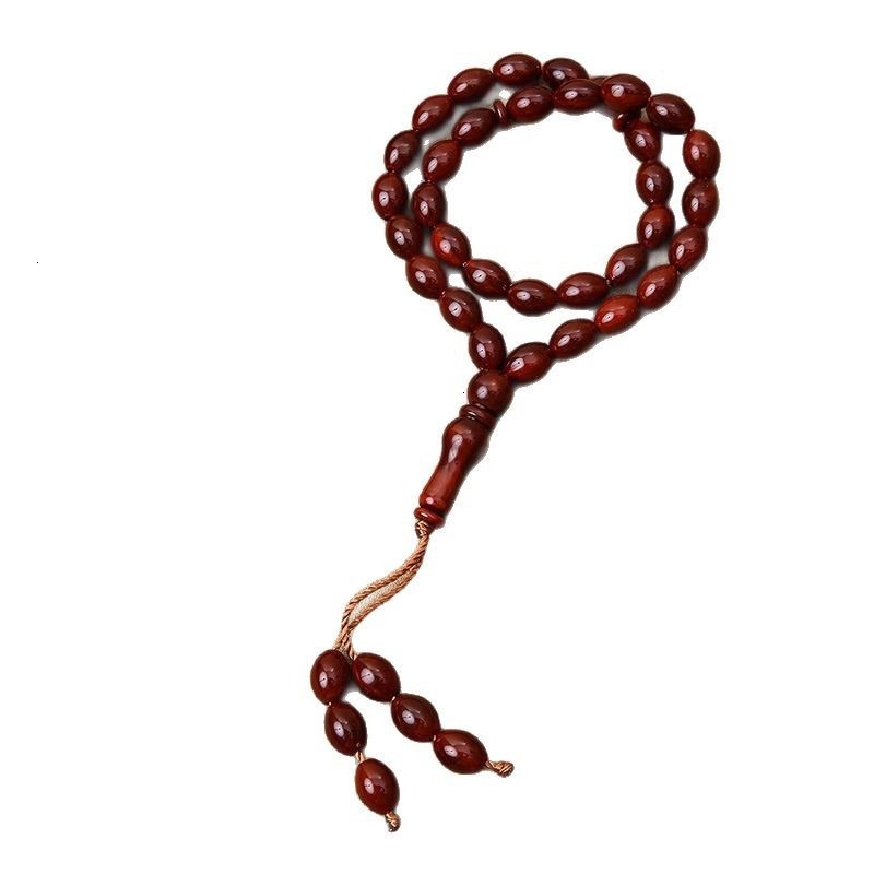 33 Muslim Tabiha Islamic daily prayer beads, straight hair