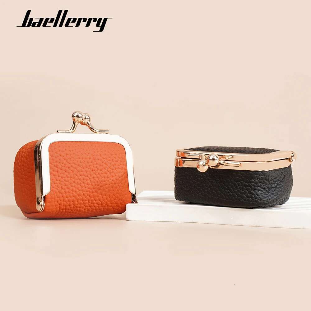 New Short Wallets Pocket Small Simple Genuine Leather Female Purses Top Quality Ring Necklace Box Women Coin Bag