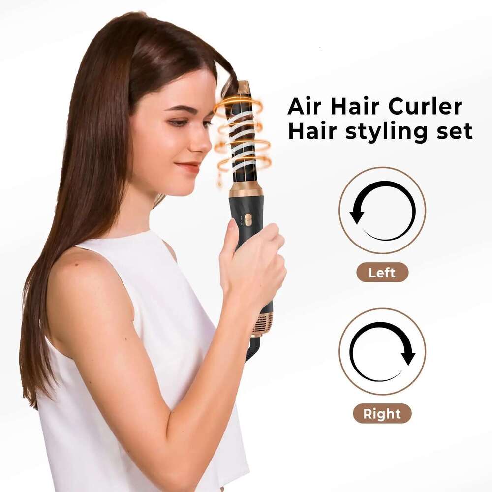 5 in 1 Blow Dryer Hot Brush Curler Air Styler Wrap Curling Iron Travel Hair Styling Tool
