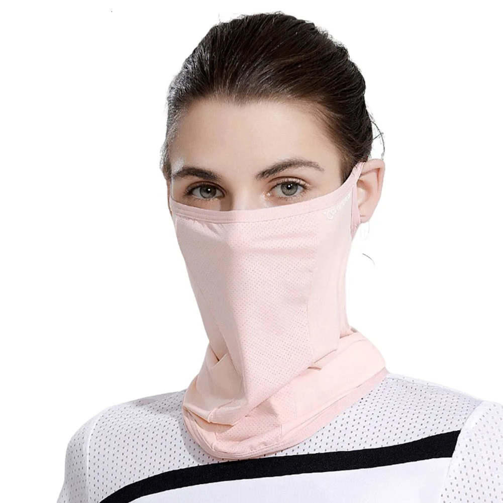 Unisex Sports Bandana Breathable Ice Silk Full Face Sun Protection Mask Soft Adjustable Anti Ultraviolet Thin for Outdoor Golf 250514
