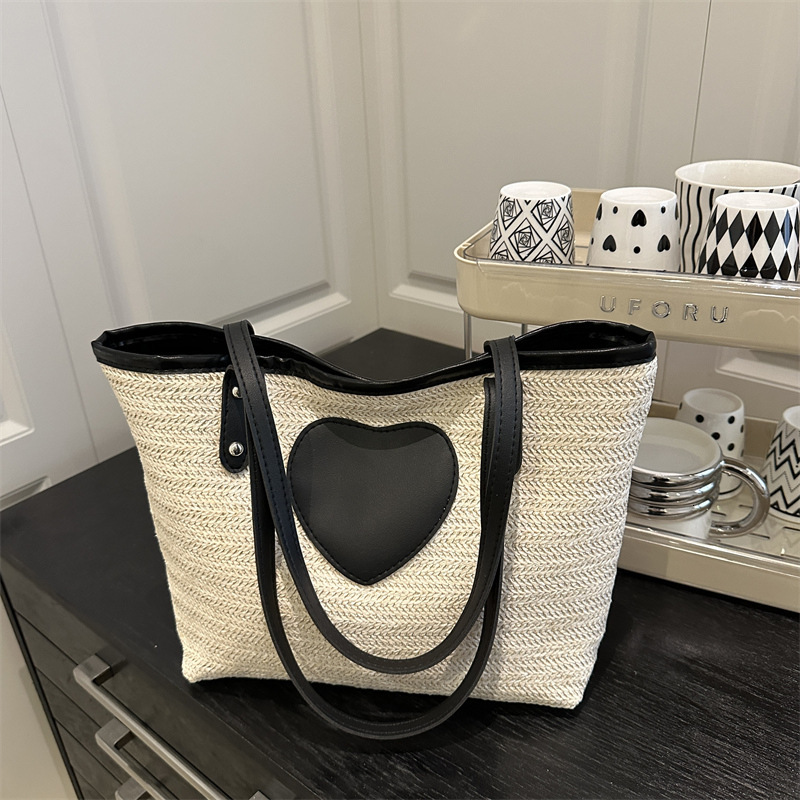 Leisure Women's Luxury Bag Literary Forest Series Shoulder Bag New Fashionable Handbag Dualuse Large New Free Delivery Designer Bag Capacity Wove