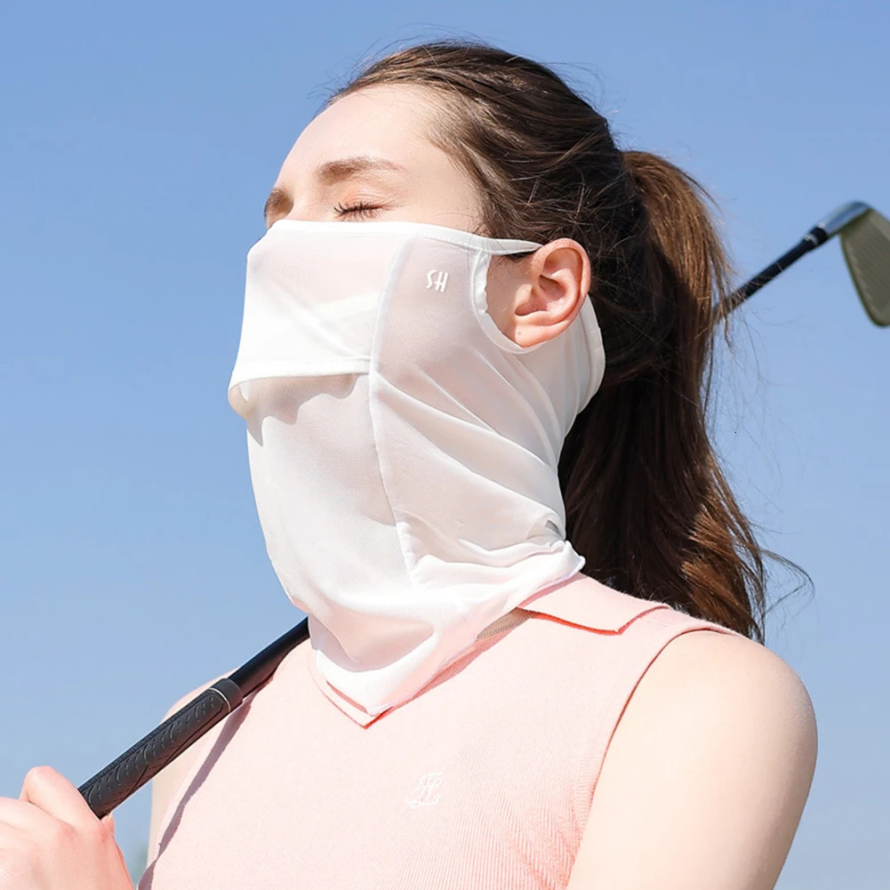 Ice Silk Full Face Sun Protection Mask Breathable Running Sports Masks Soft Adjustable Anti Ultraviolet Thin For Outdoor Golf 250514