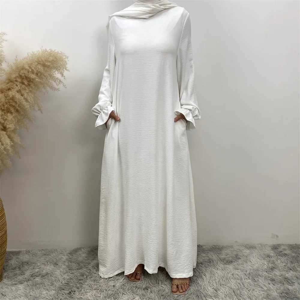 Muslim new fashion womens dress Turkey Arabia Dubai loose patchwork long-slved dress popular womens dress for Islamic women X250514