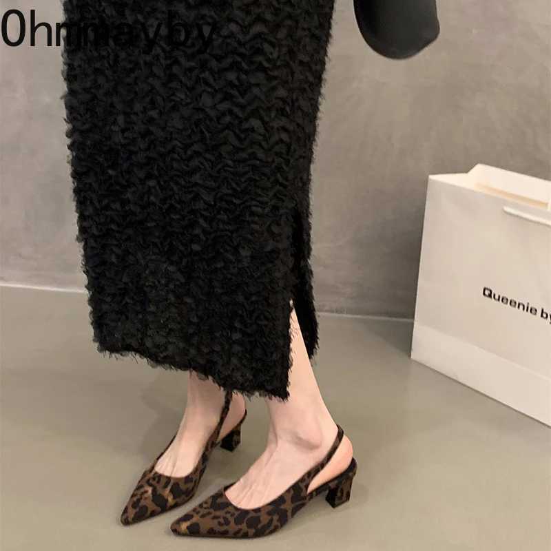 Summer Thick Heel Women Sandals Fashion Leopard Print Shoes Design Style Party Dress Sandals Shoes W250514