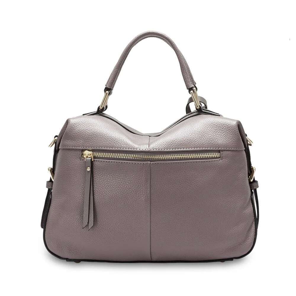 Zency Dark Blue Women Boston Bag 100% Genuine Leather Handbags Female Charm Crossbody Purse Shoulder Bags For Work Shoppi